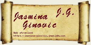 Jasmina Ginović vizit kartica